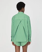 French Connection Women's Alexis Cotton Angled-Yoke Shirt