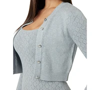 Guess Women's Holland Pointelle Raglan-Sleeve Cardigan