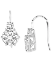 Giani Bernini Double Round Cubic Zirconia (6 ct. t.w.) Drop Earrings in Sterling Silver, Exclusively at Macy's