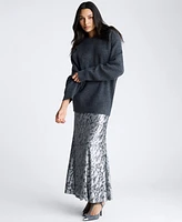 Kenneth Cole Women's Sequin Side-Zip Maxi Skirt