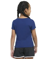 adidas Big Girls Short-Sleeve Cotton Baby Rib T-Shirt