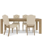 5pc Dining Set (Davie Rectangular Table & 4 Jesilyn Chairs)