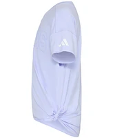 adidas Big Girls Short-Sleeve Tie-Front Cotton T-Shirt