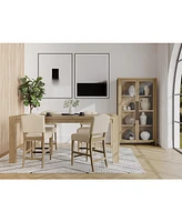 5pc Counter Height Dining Set (Davie Rectangular Table & 4 Jesilyn Stools)