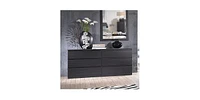 Slickblue Modern 6-Drawer Double Dresser for Spacious and Stylish Bedroom Storage