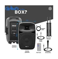 Pyle 12" Active & Passive Pa Speaker Combo System with Bluetooth, Usb/Sd Reader & Fm Radio