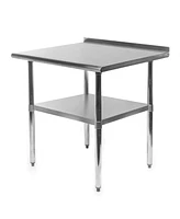 Slickblue Heavy Duty 30 x 24 inch Stainless Steel Restaurant Kitchen Prep Work Table with Backsplash