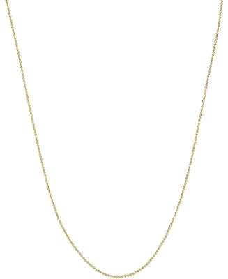 Beaded Link Necklace (3/4mm) in 14k Gold