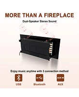 Boyel Living 60 in. Wall Mounted Infrared Electric Fireplace Black with Multi-Color Flame and Csa Certification