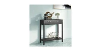 Slickblue Modern Entryway Accent Table with 2 Drawers for Sofa or Storage