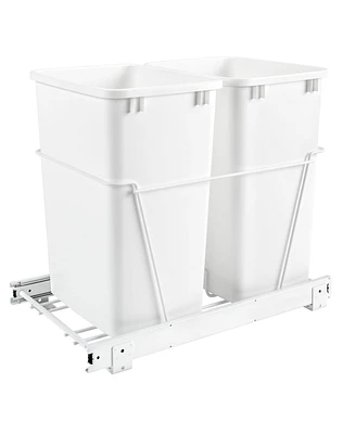 Rev-a-Shelf Double Pullout 35 qt. Trash Can for Kitchen,Rv-18PB-1