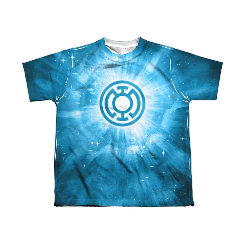 Green Lantern Boys Blue Energy Short Sleeve Poly Crew Tee / T-Shirt