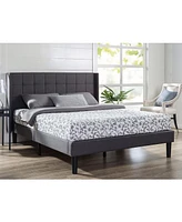 Slickblue Wingback Upholstered Platform Bed for Elegant Bedroom Design and Comfort