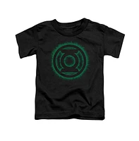 Green Lantern Toddler Girls Baby-Girls Flame Logo Short Sleeve Tee / T-Shirt