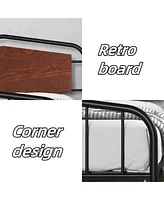 gaomon Platform Bed Frame with Wooden Headboard