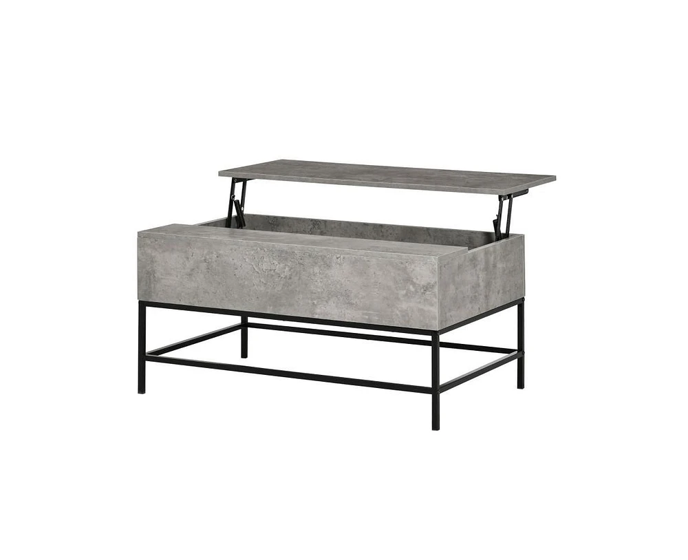 Slickblue Modern Lift Top Coffee Table with Hidden Storage Metal Legs