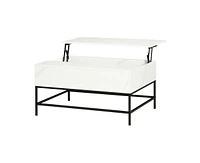 Slickblue Modern Lift Top Coffee Table with Hidden Storage Metal Legs