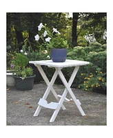 Slickblue Outdoor Fast Folding Patio Side Table, Weather Resistant Resin