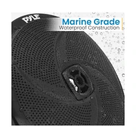 Pyle Dual 8" Waterproof Marine Speakers - 2-Way Full Range Stereo Sound, 160W (Black)