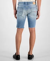 Guess Men's Logan Slim-Fit Destroyed Denim Shorts