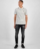 Guess Men's Slim-Fit Striped Short-Sleeve Polo Shirt