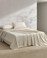 Closeout! Calvin Klein Washed Cotton Percale 4-Pc. Sheet Set