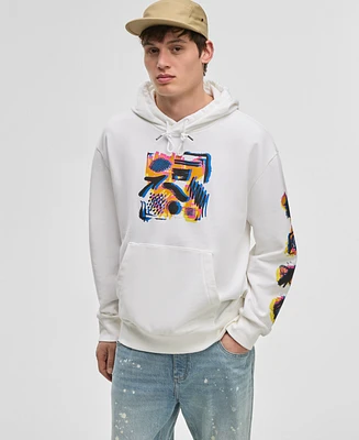 Mode of One Men's Long-Sleeve Fleece Cotton Screen-Print Hoodie, Exclusively at Macy's