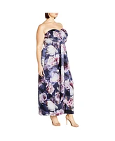 City Chic Plus Kamari Print Maxi Dress