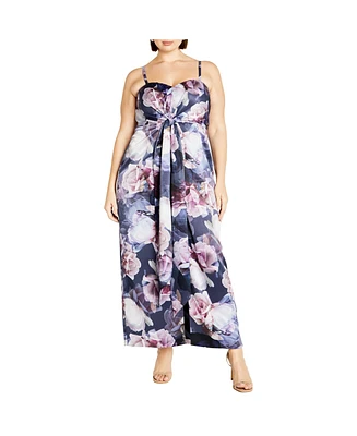 City Chic Plus Kamari Print Maxi Dress