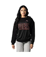 The Wild Collective Women's Black San Francisco 49ers Long Sleeve Knit Pullover Sweatshirt