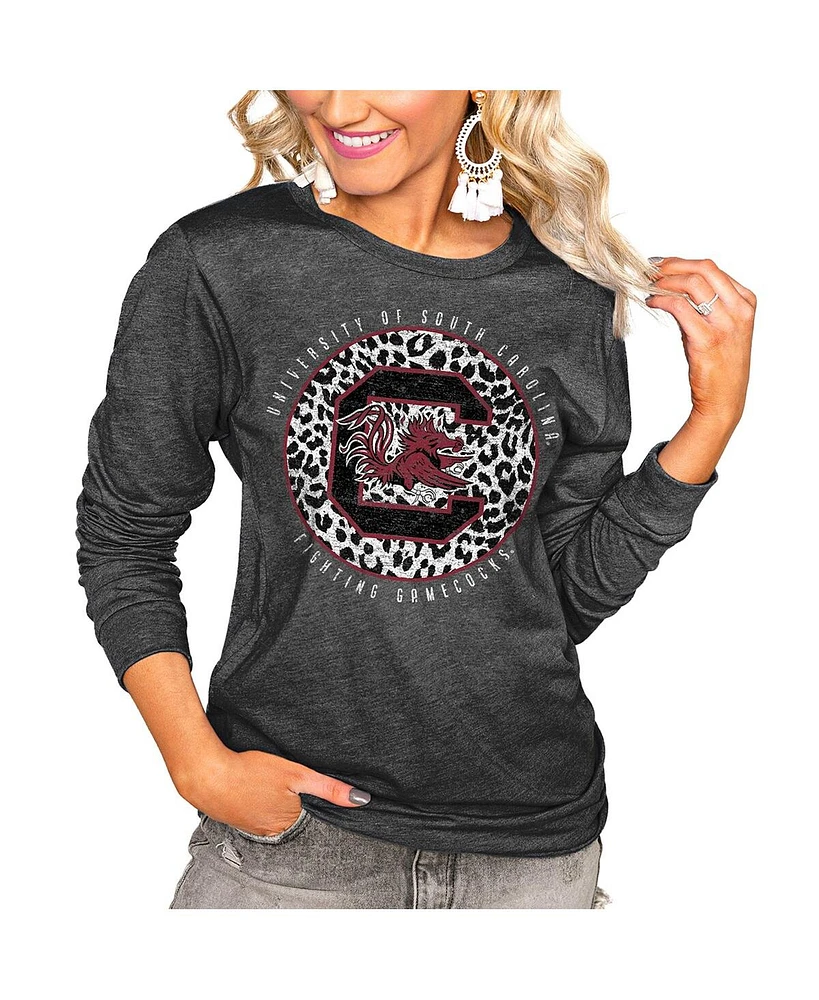 Gameday Couture Women's Charcoal South Carolina Gamecocks Call the Shots Oversized Long Sleeve T-Shirt