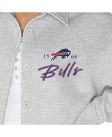 Gameday Couture Women's Ash Buffalo Bills Full-Button Long Sleeve Overshirt