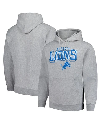 Starter Men's Heather Gray Detroit Lions Vintage Pullover Hoodie