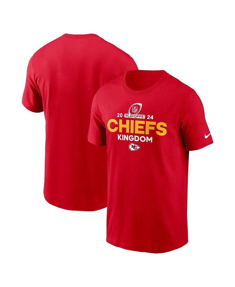 Nike Men's Red Kansas City Chiefs 2024 Nfl Playoffs T-Shirt