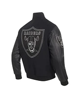 Pro Standard Men's Black Las Vegas Raiders Full-Zip Varsity Jacket