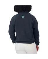 Wear by Erin Andrews Women's Deep Sea Blue Seattle Kraken Polar Fleece Half-Zip Jacket