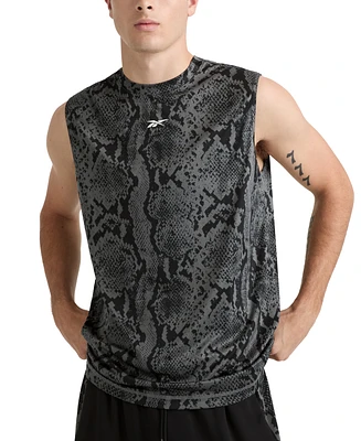 Reebok Men's Snake Aop Train Sleeveless T-Shirt