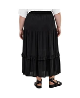 City Chic Plus Devine Beauty Plain Skirt