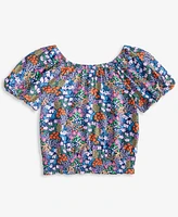 Epic Threads Big Girls Garden Ditsy Printed Smocked Top, Exclusively at Macy's