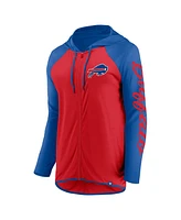 Fanatics Women's Red/Royal Buffalo Bills Script Full-Zip Hoodie