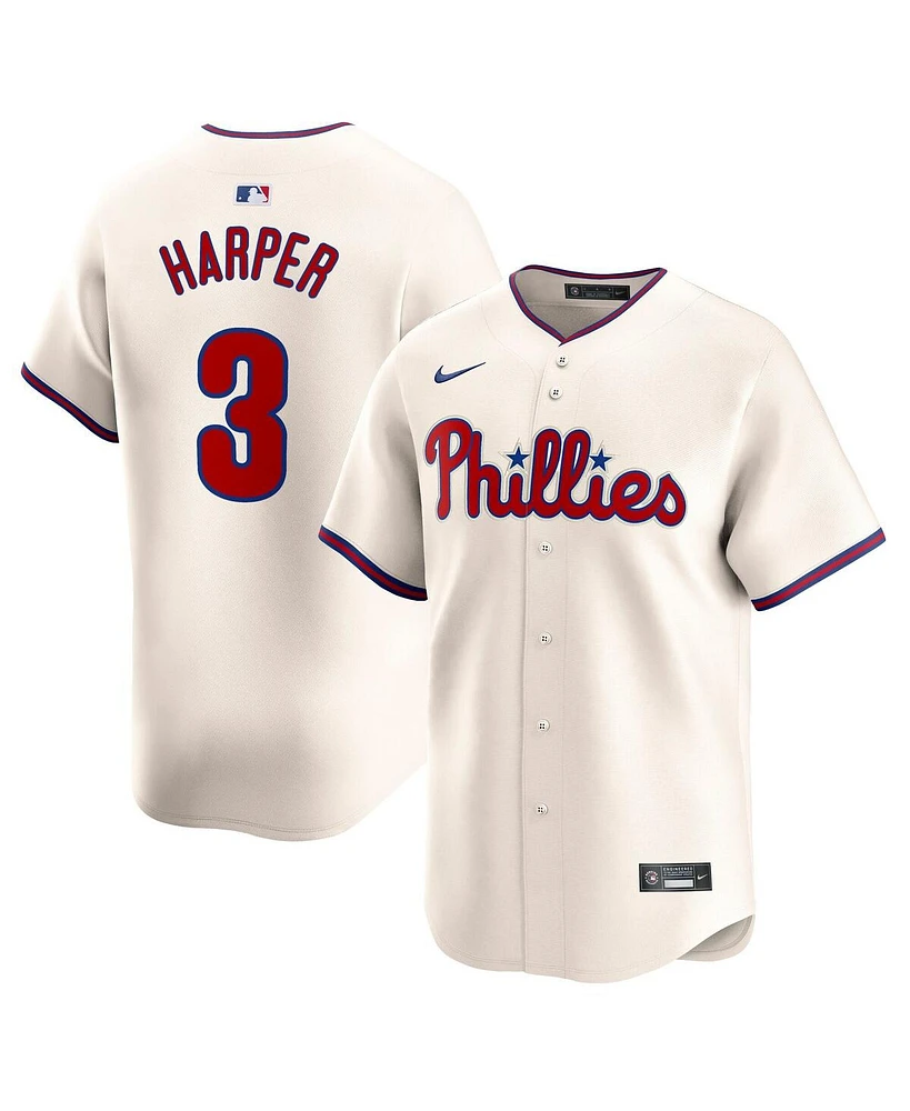 Nike Men's Bryce Harper Cream Philadelphia Phillies 3rd Alternate Limited Player Jersey