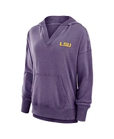 Fanatics Women's Purple Lsu Tigers Initiative Snow Wash French Terry V-Neck Pullover Hoodie