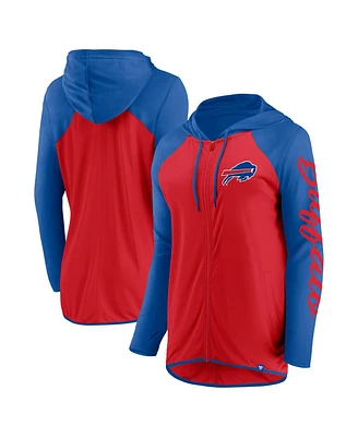 Fanatics Women's Red/Royal Buffalo Bills Script Full-Zip Hoodie