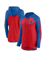 Fanatics Women's Red/Royal Buffalo Bills Script Full-Zip Hoodie