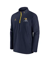 Jordan Men's Navy Michigan Wolverines Sideline Coaches Quarter-Zip Jacket