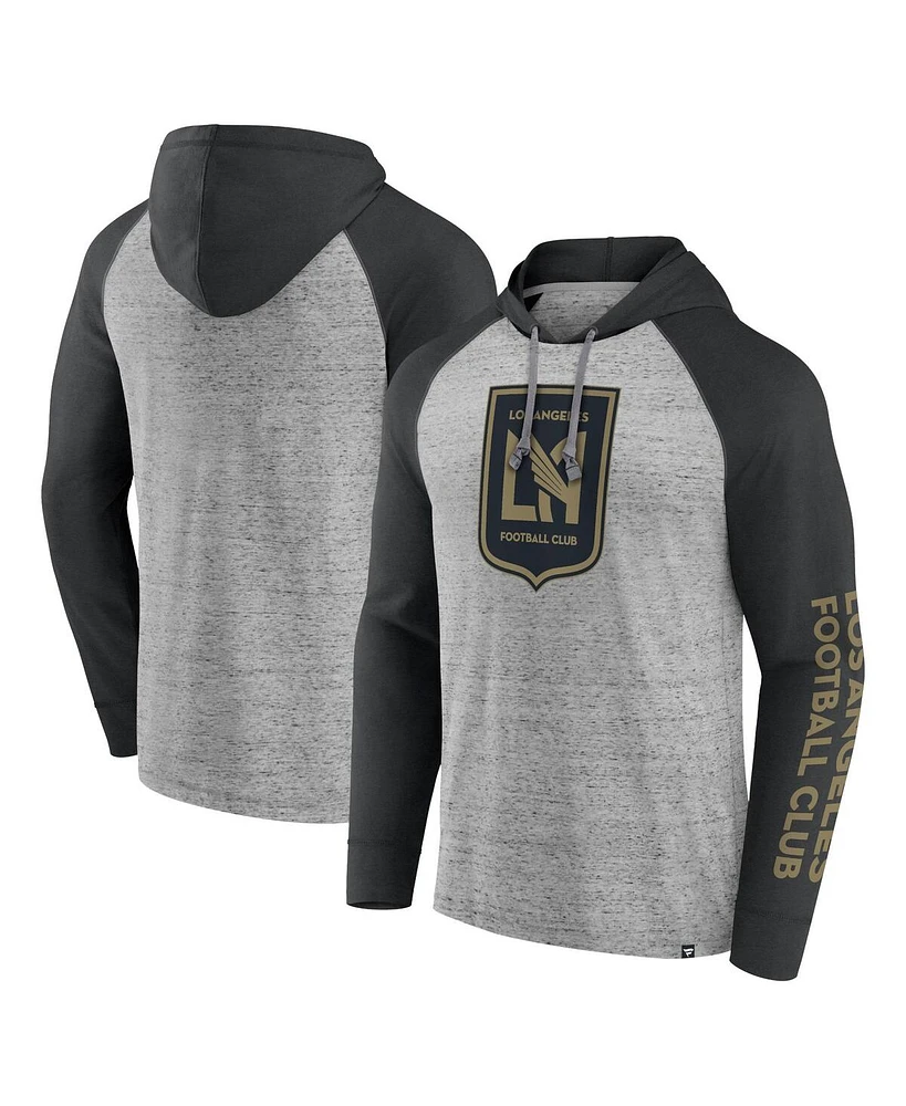 Fanatics Men's Steel Lafc Deflection Raglan Pullover Hoodie