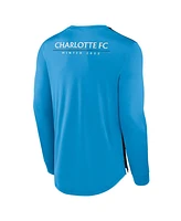 Fanatics Men's Blue Charlotte Fc Mid Goal Long Sleeve T-Shirt