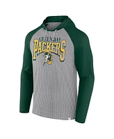 Fanatics Men's Gray/Green Green Bay Packers Under Center Long Sleeve Hoodie T-Shirt