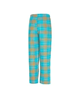 Concepts Sport Men's Aqua/orange Miami Dolphins Vector T-Shirt Flannel Pants Sleep Set