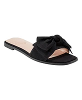 Bandolino Women's Violeta Bow Slide Flat Sandals